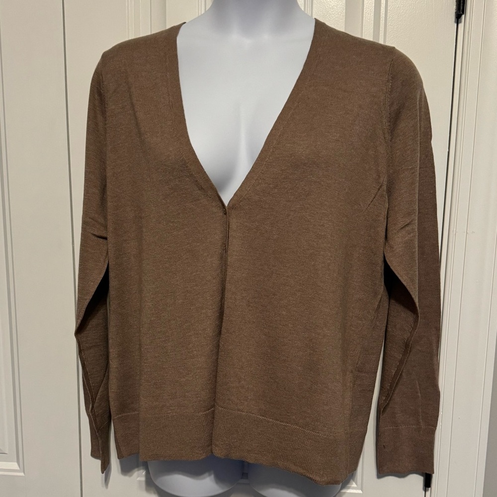 NWT Old Navy Brown Button Up Cardigan Size XXL